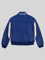 Super Spider Racer Blue leather Jacket
