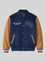TR Serpent Logo Navy Bomber Jacket