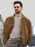 Theo James Junket Brown Suede Jacket