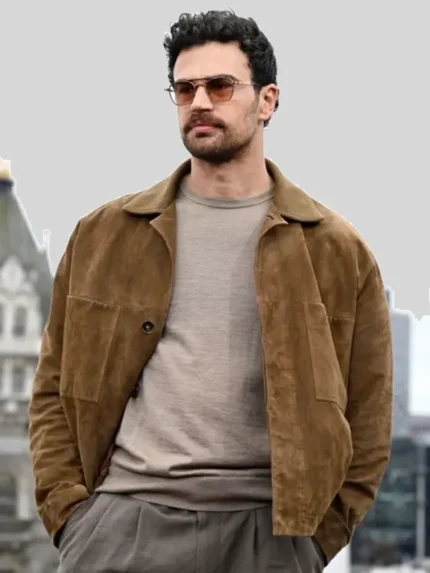 Theo James Junket Brown Suede Jacket