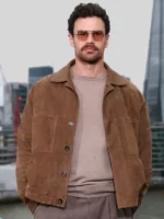 Theo James Junket Suede Jacket Brown