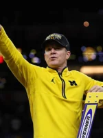 Unisex Michigan Wolverines Coach Yellow Pullover Jacket