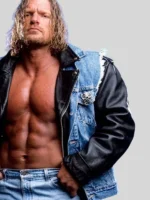 WWE Triple H Black jacket Denim Leather