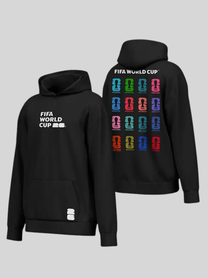 2026 FIFA World Cup Host City Emblems Hoodie Black