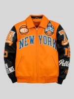 76ers Vs NY Knicks Miles McBride Pelle Pelle Varsity Jacket