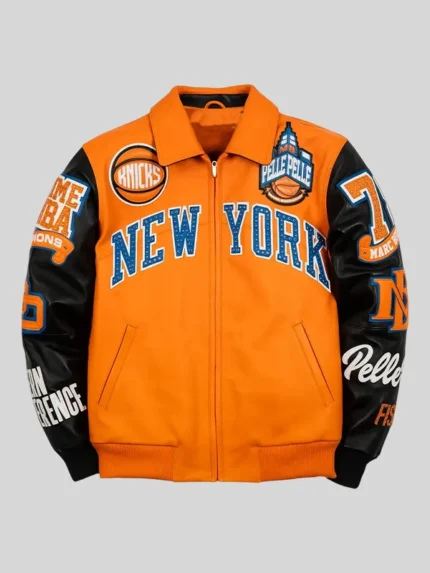 76ers Vs NY Knicks Miles McBride Pelle Pelle Varsity Jacket