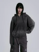 BTS World Tour Black ARIRANG Zip-up Hoodie