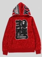Bape Shark Red Camo Hoodie 30th Anniversary
