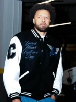 Cade Cunningham Custom Ford Wool Leather Varsity Jacket