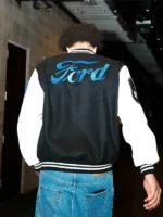Cade Cunningham Custom Wool Leather Ford Varsity Jacket