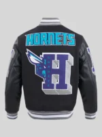 Charlotte Hornets Mashup Men’s Rib Wool Varsity Jacket