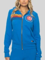Chicago Cubs Aviator Nation X MLB Zip Blue Hoodie