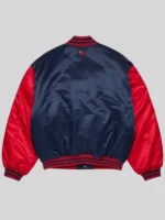 Denim Tears Baseball Varsity Jacket Red And Navy Blue