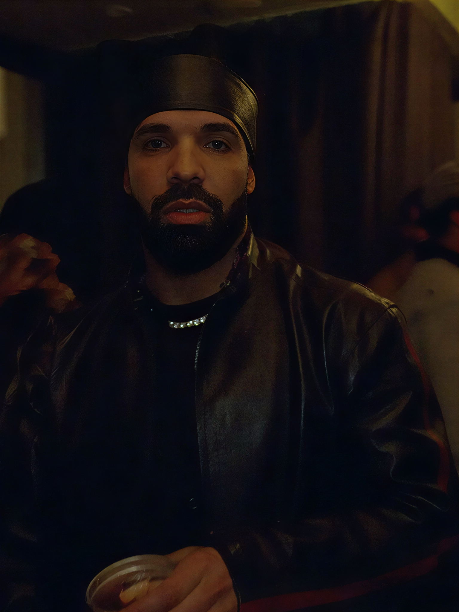 Drake Burning Bridges Gucci Leather Jacket Drake Burning Bridges Gucci Leather Jacket