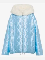 Drake ICEMAN Miu Miu Quilted Jacket Blue
