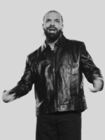 Drake National Treasures Black Leather Jacket