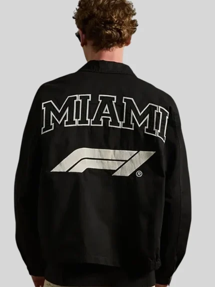 Formula 1 x Pacsun Miami Work Black Jacket