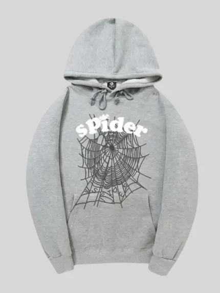 Grey Spider Pullover Hoodie