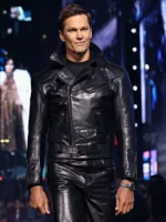Gucci Resort 2027 Tom Brady Black Leather Jacket