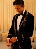 Jaafar Jackson Met Gala 2026 Black and Gold Polo Ralph Lauren Tuxedo