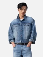 Jung Kook for Calvin Klein 90s Denim Trucker Jacket Blue