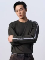 Jung Kook for Calvin Klein Racing Stripe Relaxed T-Shirt Black