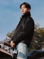 Jungkook Calvin Klein Leather Biker Jacket