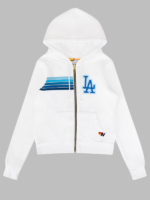 LA Dodgers Aviator Nation Hoodie MLB White Five Stripe
