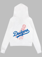 LA Dodgers Aviator Nation x MLB White Five Stripe Hoodie