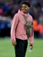 Lamine Yamal Stone Island Pink Hooded Poplin Jacket