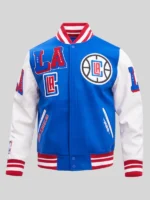 Los Angeles Clippers Mashup Men’s Rib Wool Varsity Jacket