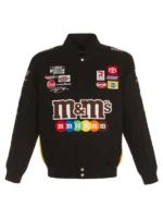 Men's Kyle Busch JH Design Black M&Ms Twill Uniform Full-Snap Jacket