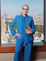 Meryl Streep The Devil Wears Prada 2 Press Tour Blue Blazer
