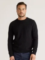 Mongolian Cashmere Crewneck Sweater Black