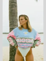 Nakia Pink and Green Sweater
