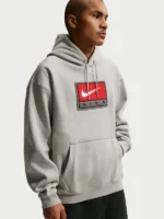 Nike Solo Swoosh Men's Fleece Pullover Hoodie Grey