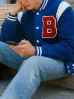 Off Campus Blue Varsity Jacket Belmont Cameli