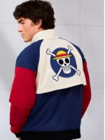 One Piece Jolly Roger Jacket Color Block Windbreaker