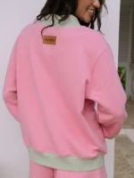 Parke Summerland Pink Two Tone Classic Sweatshirt