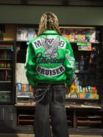 Pelle Pelle American Bruiser Plush Gren Leather Jacket