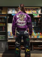 Pelle Pelle American Bruiser Womens Leather Crop Jacket Purple