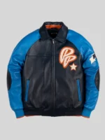 Pelle Pelle Classic Soda Club Plush Jacket Black And Blue