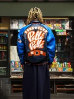Pelle Pelle Jacket Classic Soda Club Plush Leather Black And Blue
