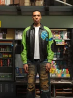 Pelle Pelle Jacket Classic Soda Club Plush Leather Black And Green