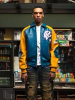 Pelle Pelle Jacket Classic Soda Club Plush Leather Yellow And Blue