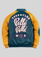 Pelle Pelle Men's Classic Soda Club Plush Jacket Yellow And Blue