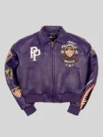 Pelle Pelle Purple Leather Jacket American Bruiser Womens