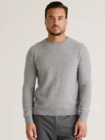 Quince Mongolian Cashmere Crewneck Sweater Grey