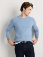 Quince Mongolian Cashmere Sky Blue Sweater