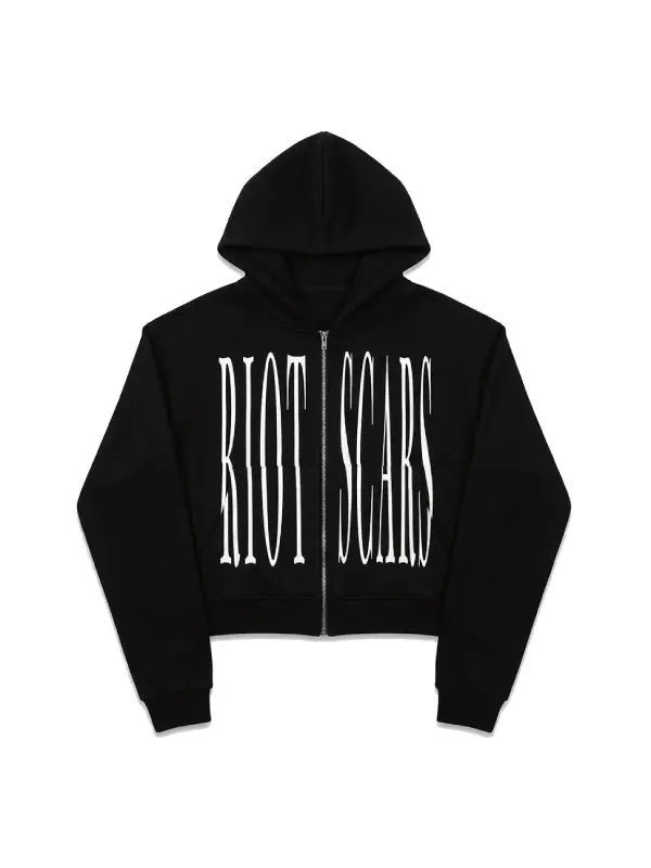 Riot Scars NFITI Zip-Up Hoodie Black Riot Scars NFITI Zip-Up Hoodie Black